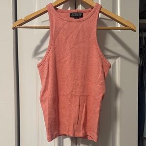 J. Crew Ribbed Tank Top in Coral